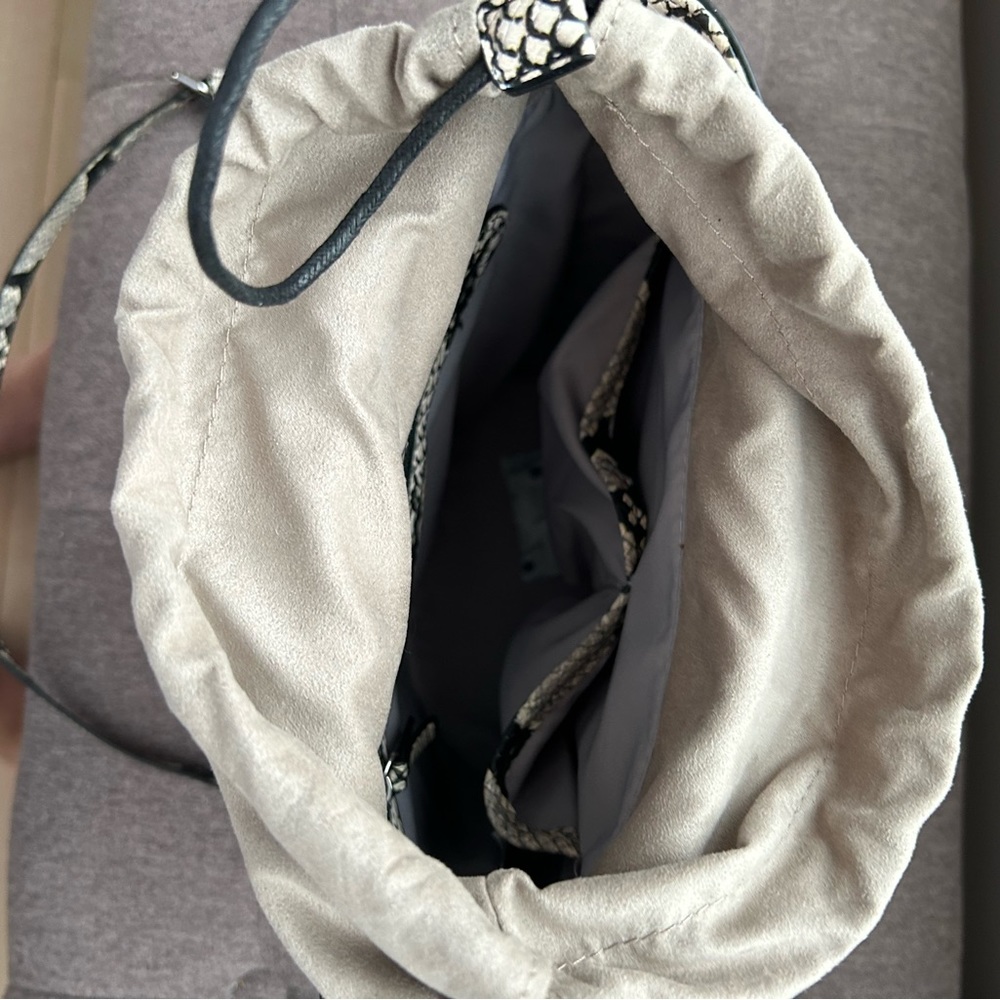 Faux snake shoulder bag